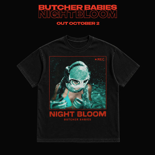 "HIT RECORD" T-SHIRT - BUTCHER BABIES - NIGHTBLOOM
