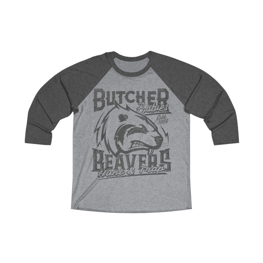 BEAVER CAGE - Butcher Beavers 3\4 Raglan Tee